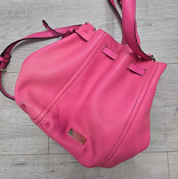 Kate Spade Hot Pink Leather Hobo Shoulder Bag - Picture 2 of 6